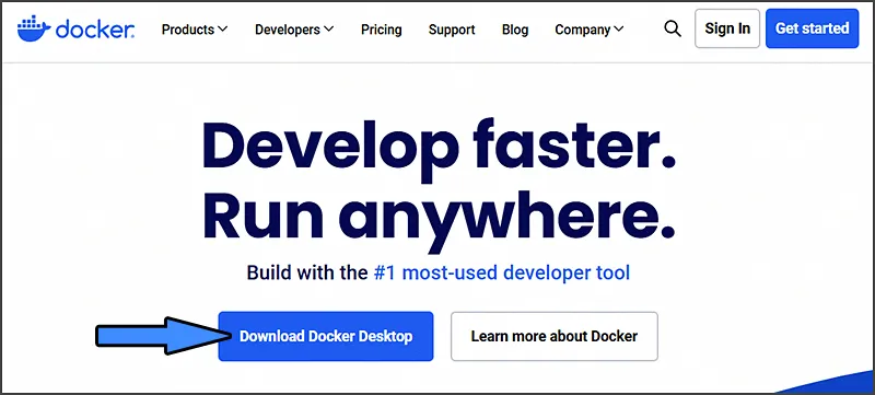 Docker 공식 홈페이지 - 다운로드