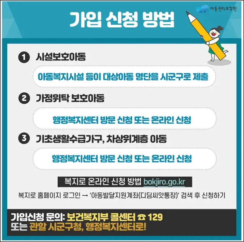 디딤씨앗통장 - 가입방법