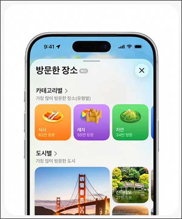 지도앱 방문한 기록