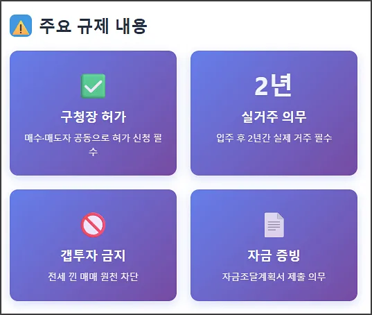 주요 규제 내용