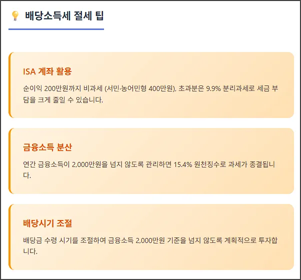 배당소득세 절세 팁