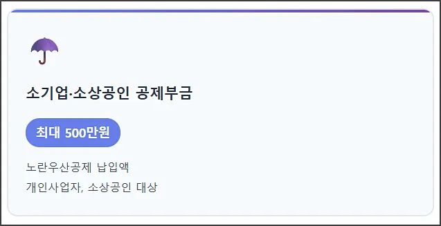 소기업 소상공인 공제부금 소득공제