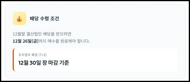 배당 수령 조건