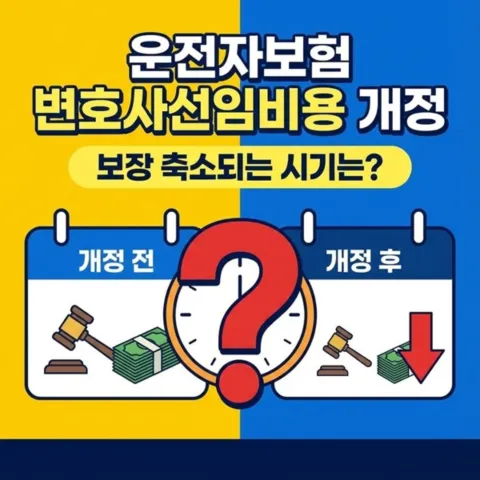 운전자보험 변호사선임비용 개정 섬네일