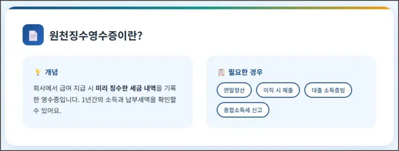 원천징수영수증이란