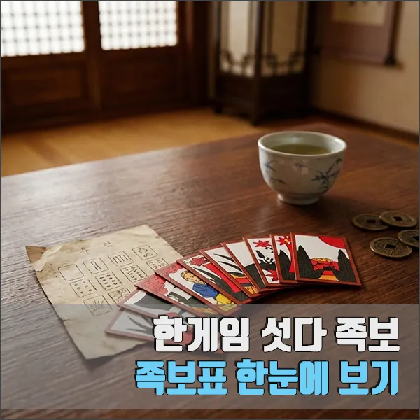 한게임 섯다 족보표 섬네일