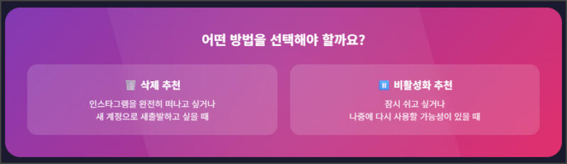 상황에 따른 선택