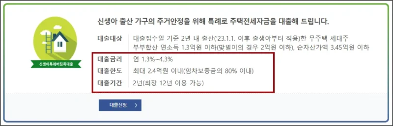 신생아특례버팀목대출 2026년