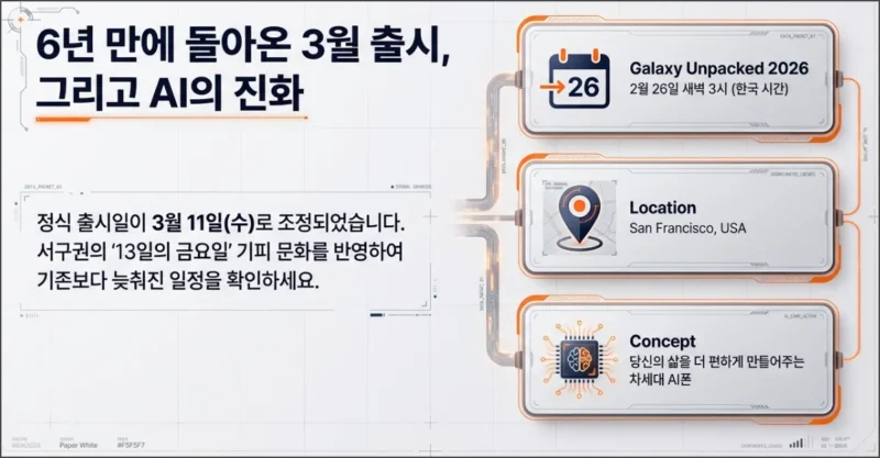 갤럭시 S26 언팩 및 출시일