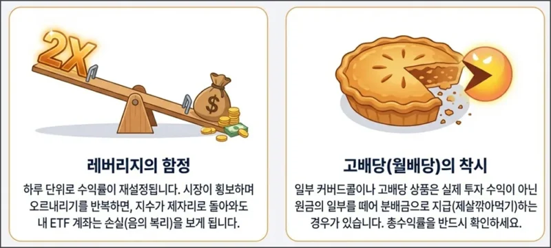 레버리지 고배당 주의