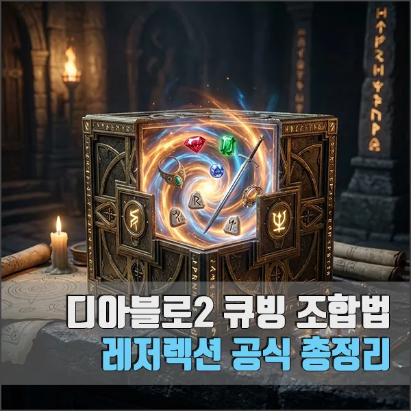 디아블로2 레저렉션 큐빙 조합법 정리 섬네일