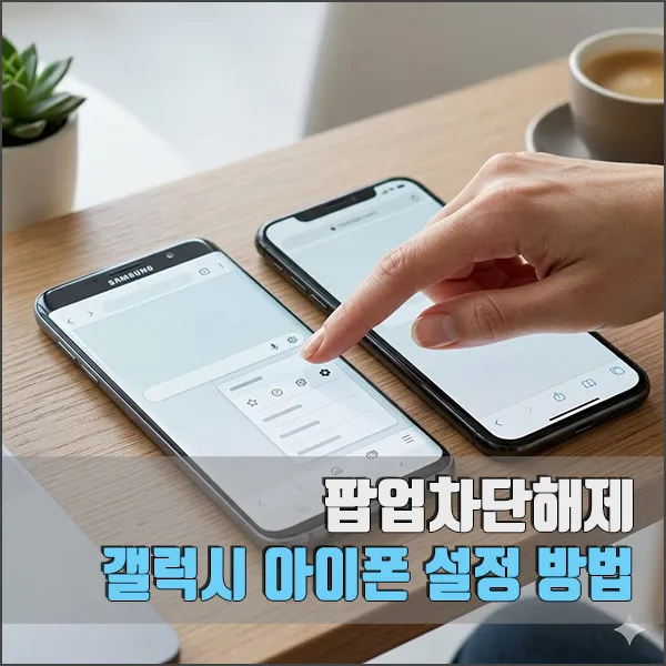 갤럭시 아이폰 팝업차단해제 방법 섬네일