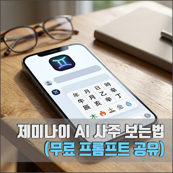 제미나이 AI 사주 보는 법 (무료 프롬프트 공유) 섬네일