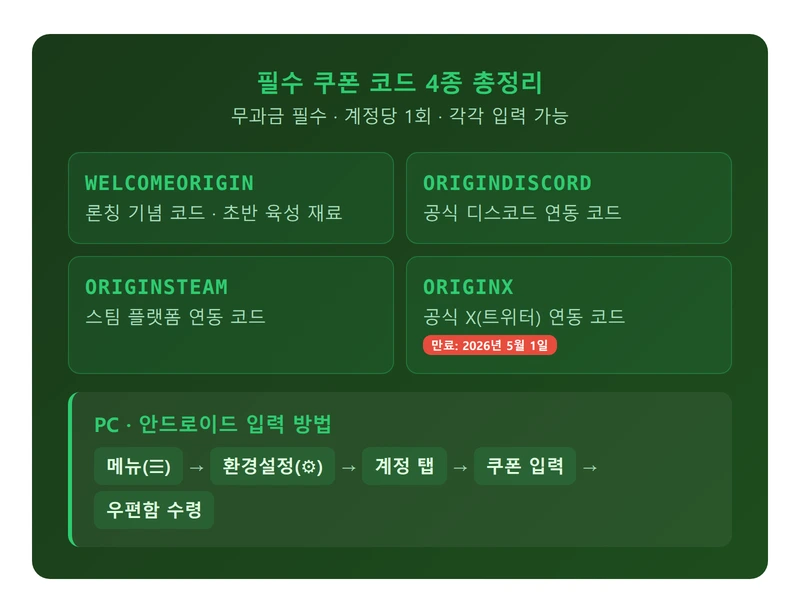 필수 쿠폰 코드 총정리 인포그래픽