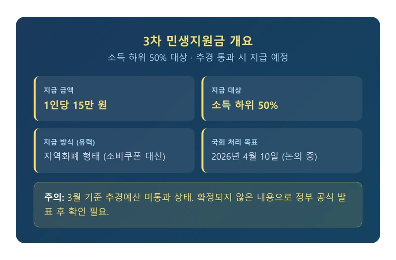 3차 민생지원금 개요 인포그래픽