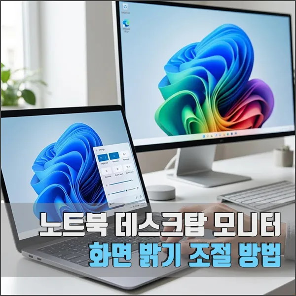 노트북 데스크탑 모니터 밝기 조절 방법 섬네일