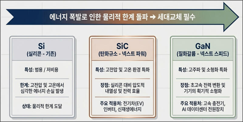 전력반도체의 세대별 주목받는 이유