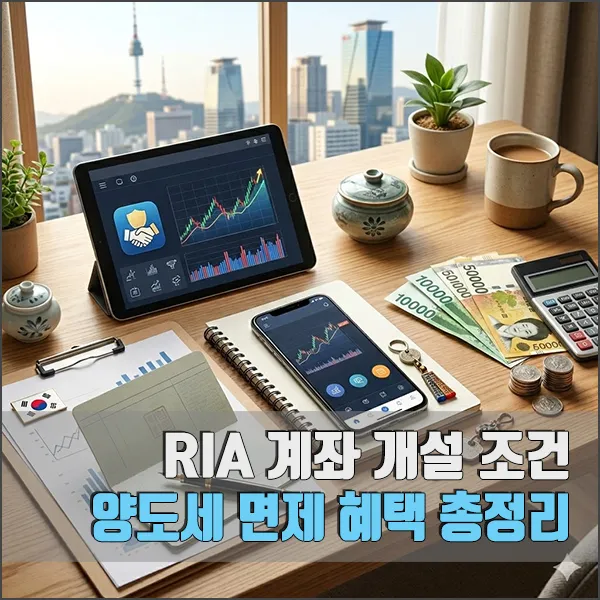 RIA 계좌(국내시장 복귀계좌) 개설 조건, 양도세 면제 혜택 총정리 섬네일