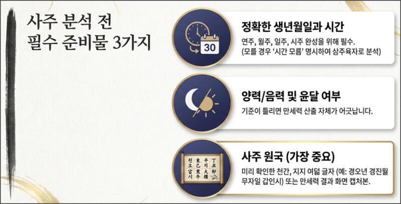 사주 보기 전 준비할 것