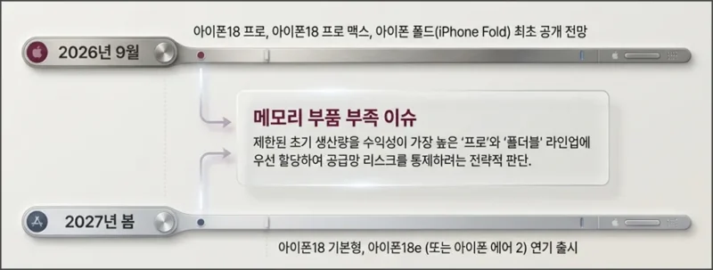 아이폰18 출시일 분리