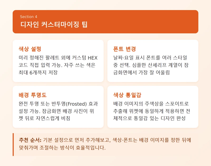 디자인 커스터마이징 팁 인포그래픽